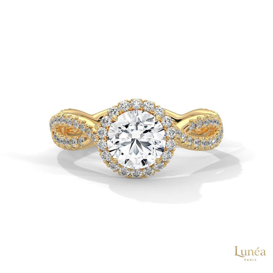 1.50 Ct. Round Diamond Halo Engagement Ring