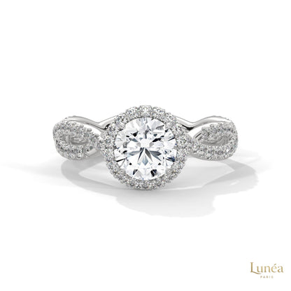 1.50 Ct. Round Diamond Halo Engagement Ring