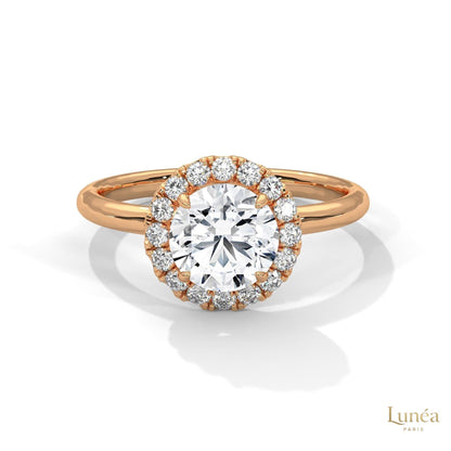 1.50 Ct. Round Halo Lab Diamond Ring