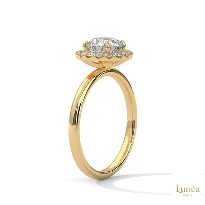 1.50 Ct. Round Halo Lab Diamond Ring