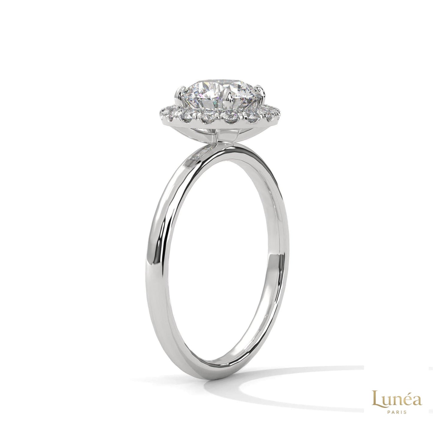 1.50 Ct. Round Halo Lab Diamond Ring