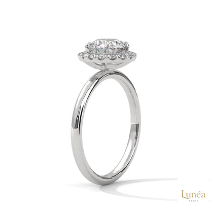 1.50 Ct. Round Halo Lab Diamond Ring