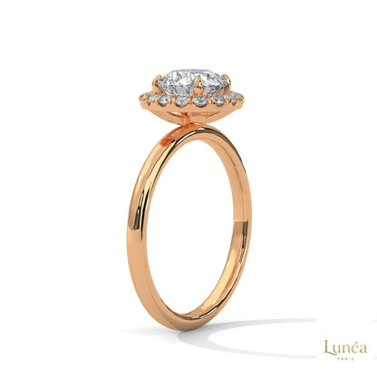 1.50 Ct. Round Halo Lab Diamond Ring