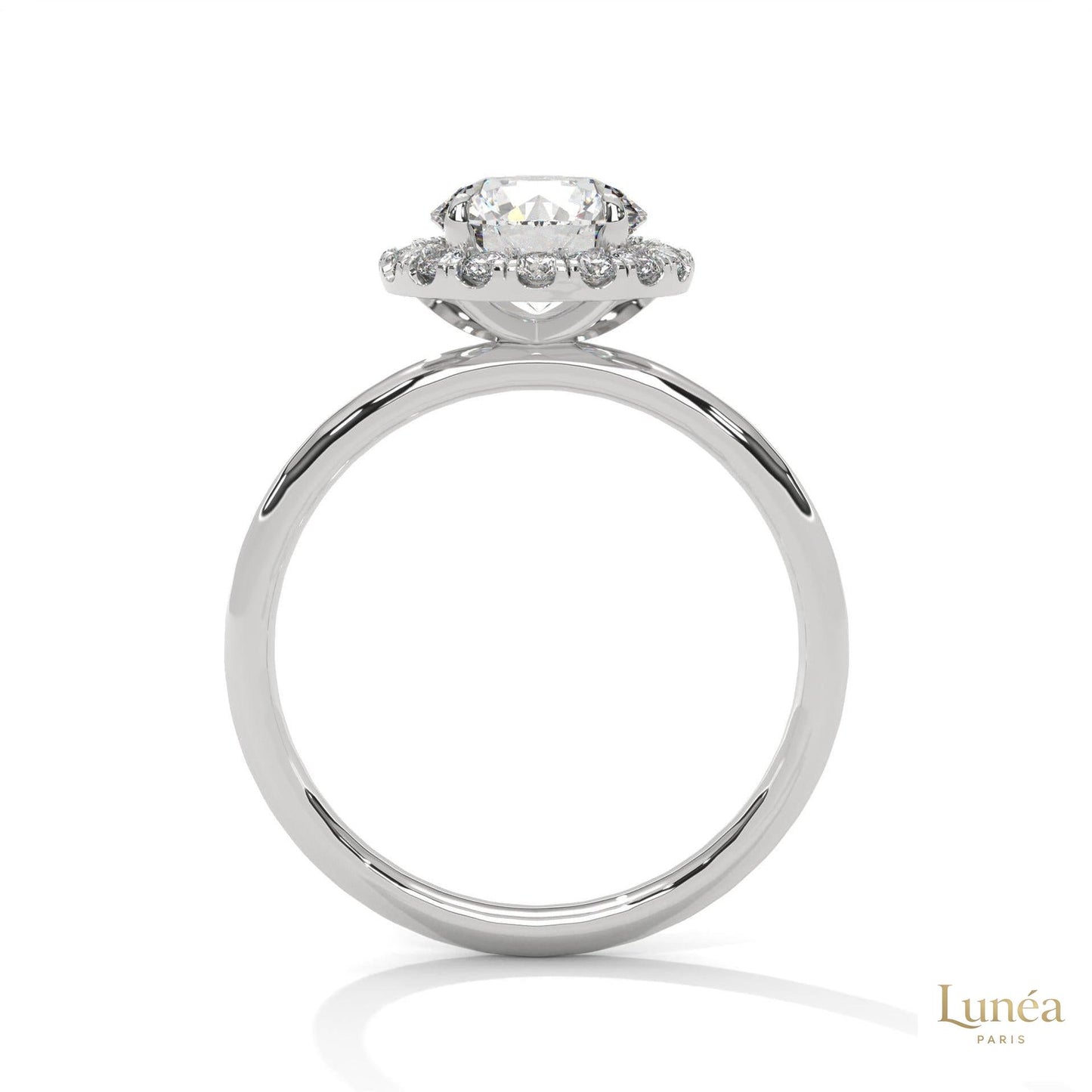1.50 Ct. Round Halo Lab Diamond Ring