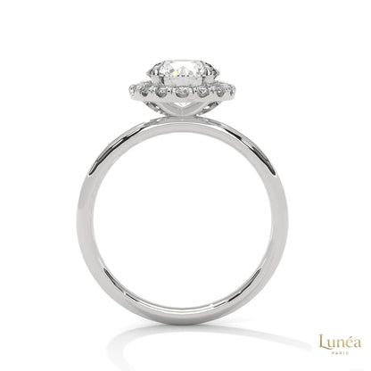 1.50 Ct. Round Halo Lab Diamond Ring