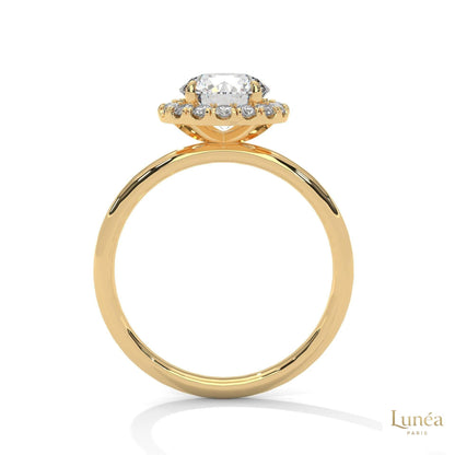 1.50 Ct. Round Halo Lab Diamond Ring