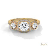 1.55 Ct. 3-Stone Round Lab Diamond Ring