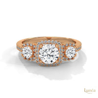 1.55 Ct. 3-Stone Round Lab Diamond Ring