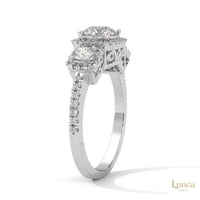 1.55 Ct. 3-Stone Round Lab Diamond Ring