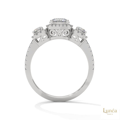 1.55 Ct. 3-Stone Round Lab Diamond Ring