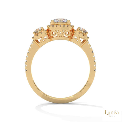 1.55 Ct. 3-Stone Round Lab Diamond Ring