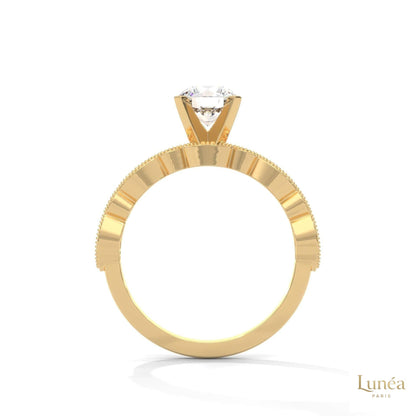 1.60 Ct. Round Lab Diamond Marquise Engagement Ring