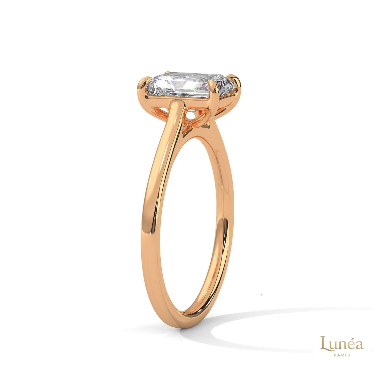 1.75 Ct. Emerald-Cut Solitaire Lab Diamond Ring