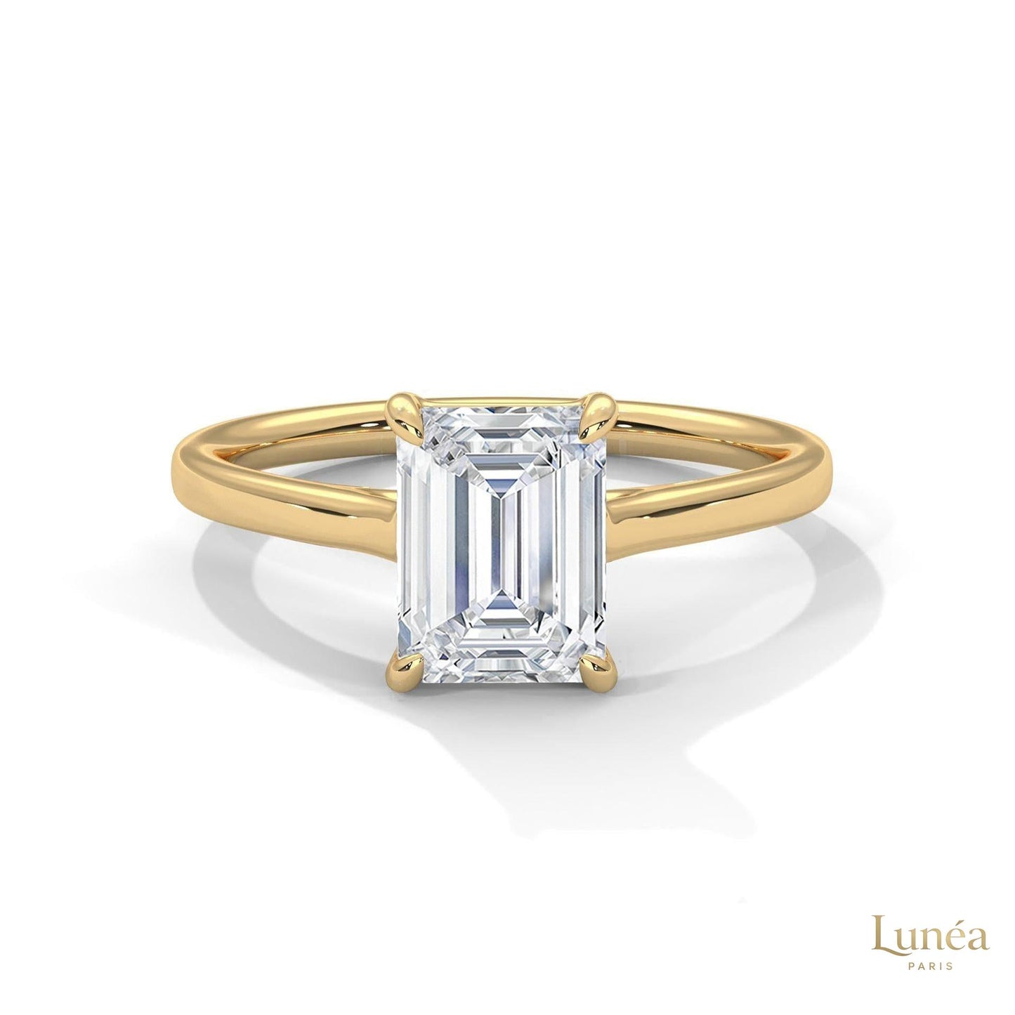 1.75 Ct. Emerald-Cut Solitaire Lab Diamond Ring