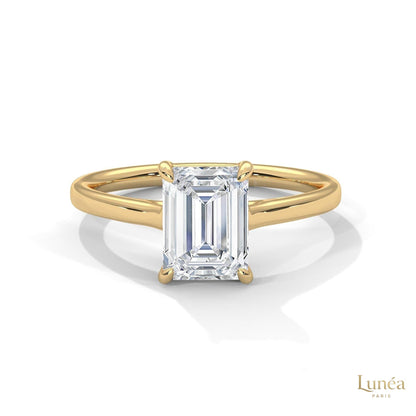 1.75 Ct. Emerald-Cut Solitaire Lab Diamond Ring