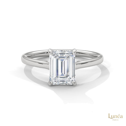 1.75 Ct. Emerald-Cut Solitaire Lab Diamond Ring