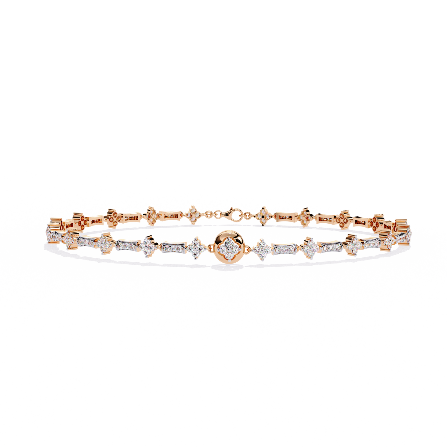 0.82 ct Mixed Shape Diamond Bracelet | 14K Gold |