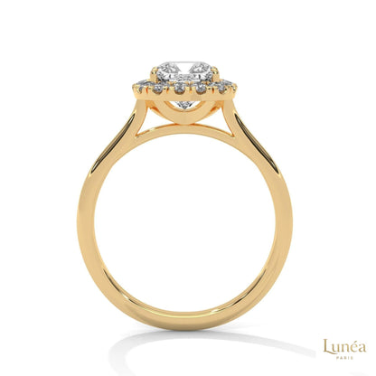 1.80 Ct. Cushion Halo Lab Diamond Engagement Ring