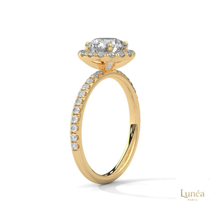 1.80 Ct. Round Halo Lab Diamond Ring