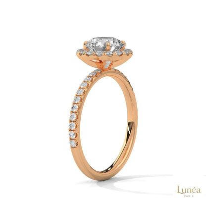 1.80 Ct. Round Halo Lab Diamond Ring