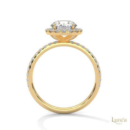 1.80 Ct. Round Halo Lab Diamond Ring