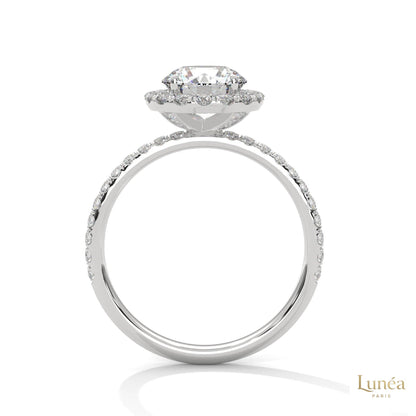 1.80 Ct. Round Halo Lab Diamond Ring
