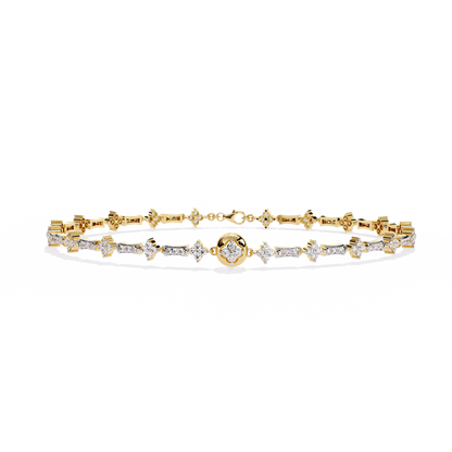 0.82 ct Mixed Shape Diamond Bracelet | 14K Gold |