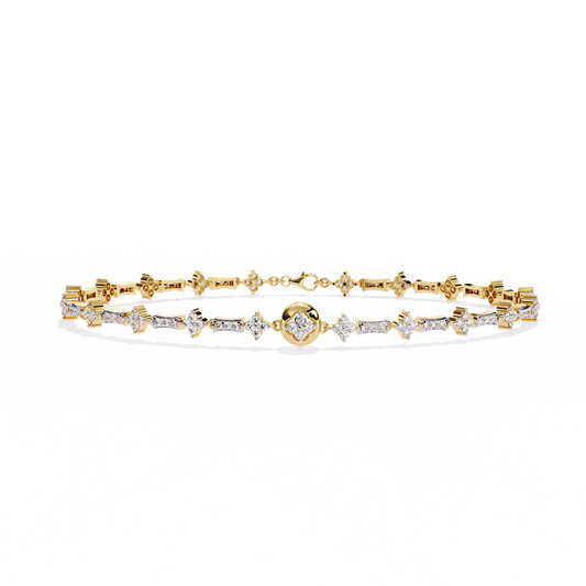 0.82 ct Mixed Shape Diamond Bracelet | 14K Gold |