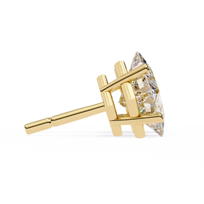 2.39 CTW Princess-Cut Lab-Grown Diamond Stud Earrings in 14K Gold