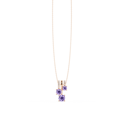 Amethyst Purple - 14K Rose Gold