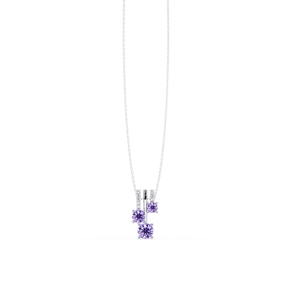 Amethyst Purple - 14K White Gold
