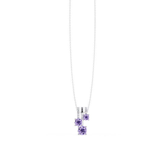 Amethyst Purple - 14K White Gold