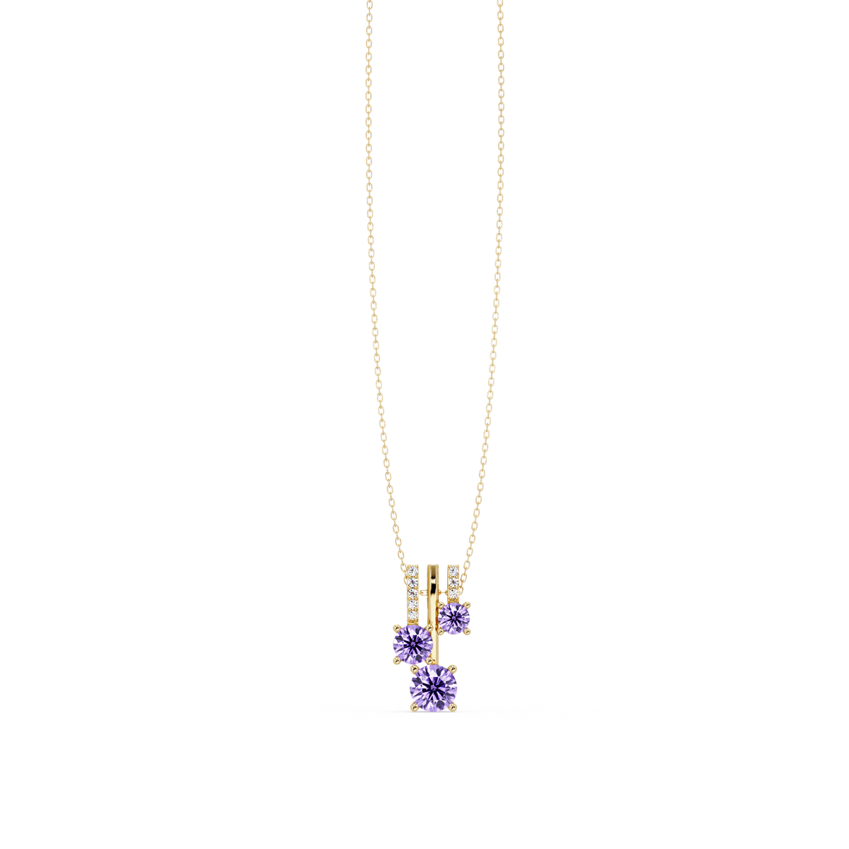 Amethyst Purple - 14K Yellow Gold