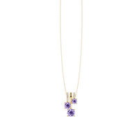 Amethyst Purple - 14K Yellow Gold
