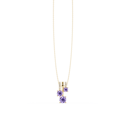 Amethyst Purple - 14K Yellow Gold