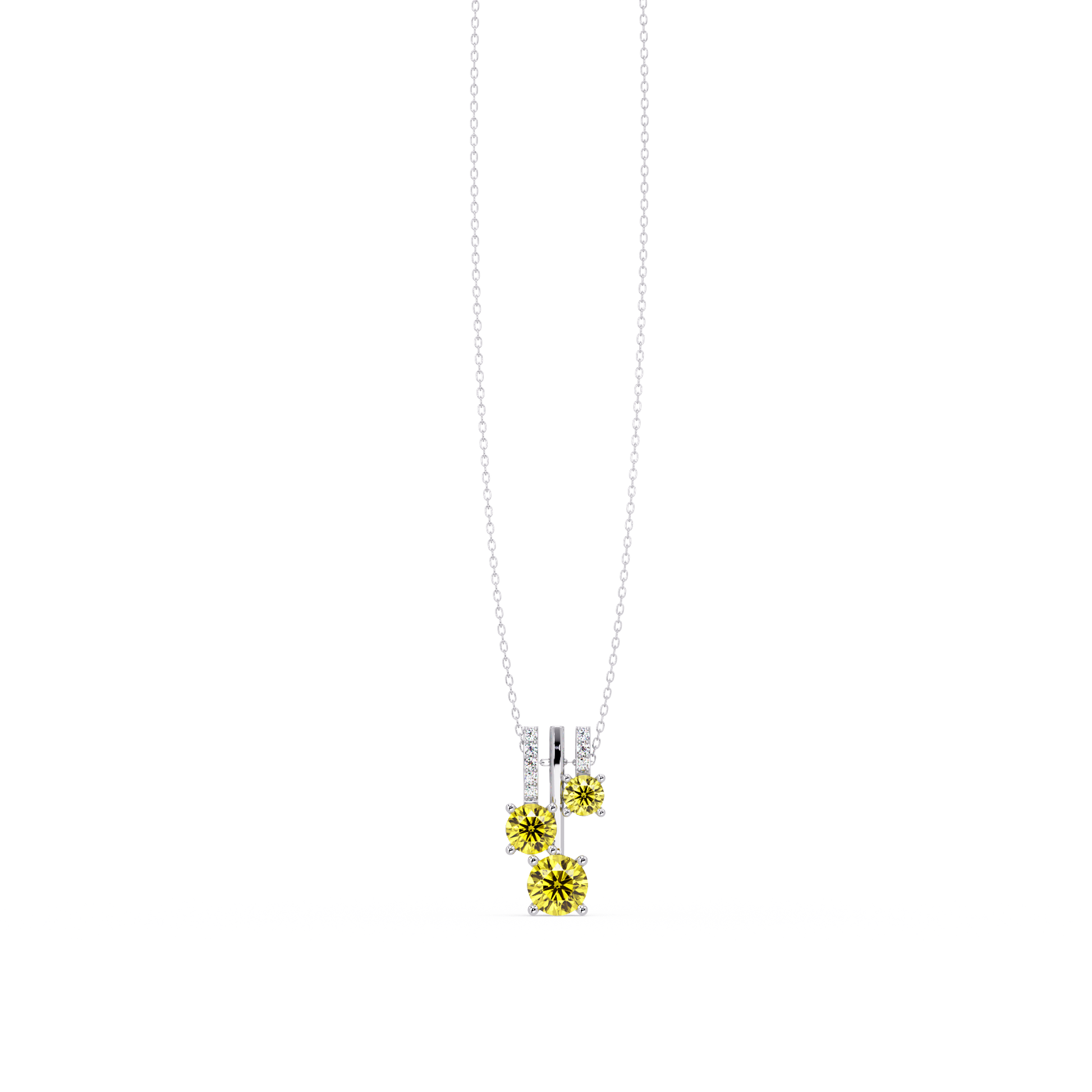 Citrine Yellow - 14K White Gold