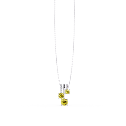 Citrine Yellow - 14K White Gold