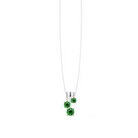 Emerald Green - 14K White Gold