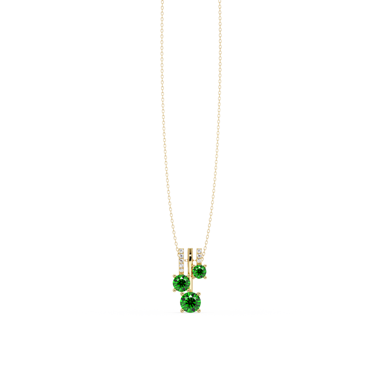 Emerald Green - 14K Yellow Gold
