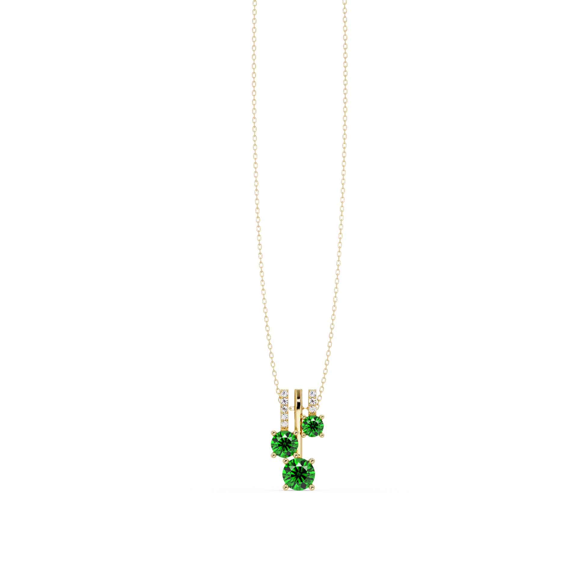 Emerald Green - 14K Yellow Gold