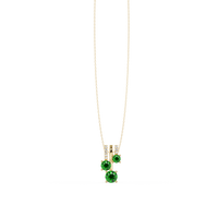 Emerald Green - 14K Yellow Gold