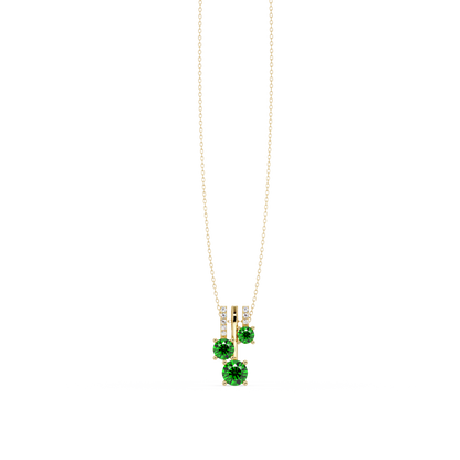 Emerald Green - 14K Yellow Gold