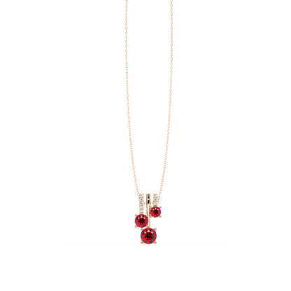 Ruby Red - 14K Rose Gold