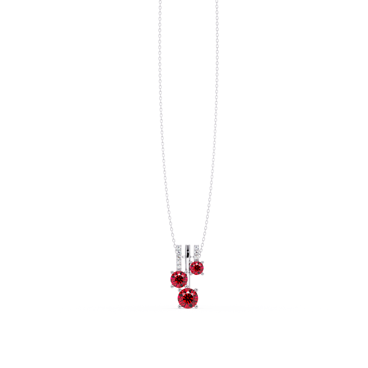 Ruby Red - 14K White Gold
