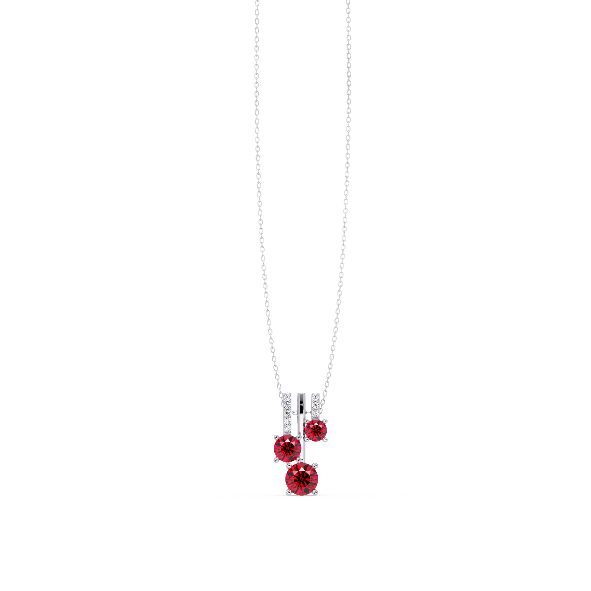 Ruby Red - 14K White Gold