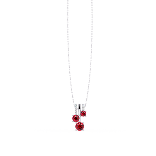 Ruby Red - 14K White Gold