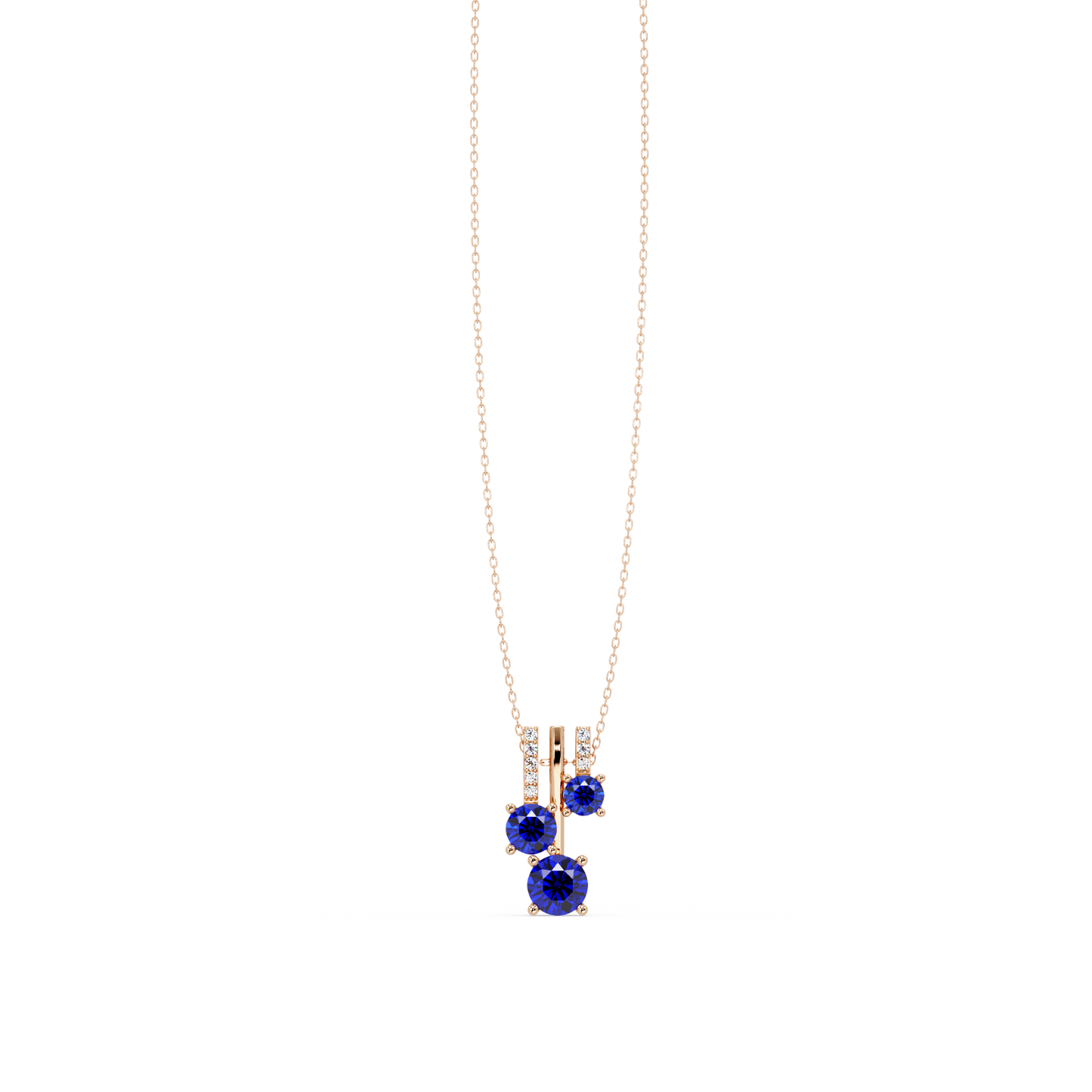 Sapphire Blue - 14K Rose Gold