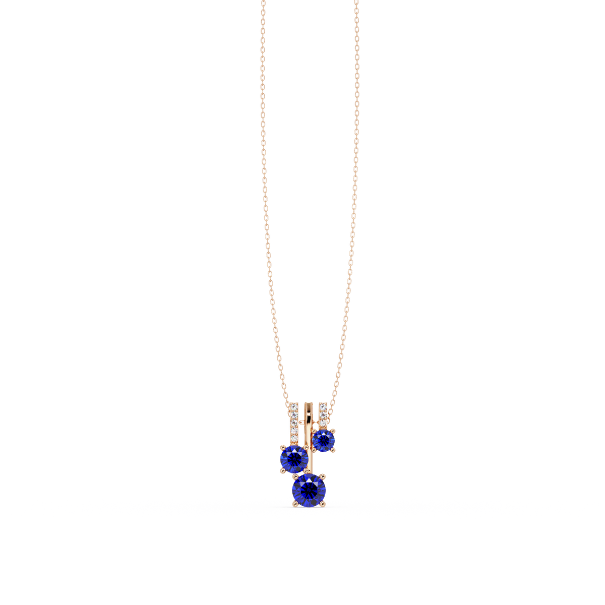 Sapphire Blue - 14K Rose Gold