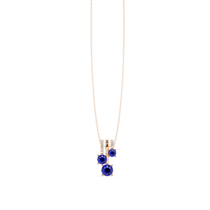 Sapphire Blue - 14K Rose Gold