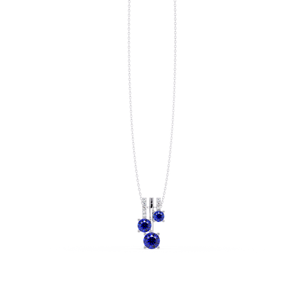Sapphire Blue - 14K White Gold
